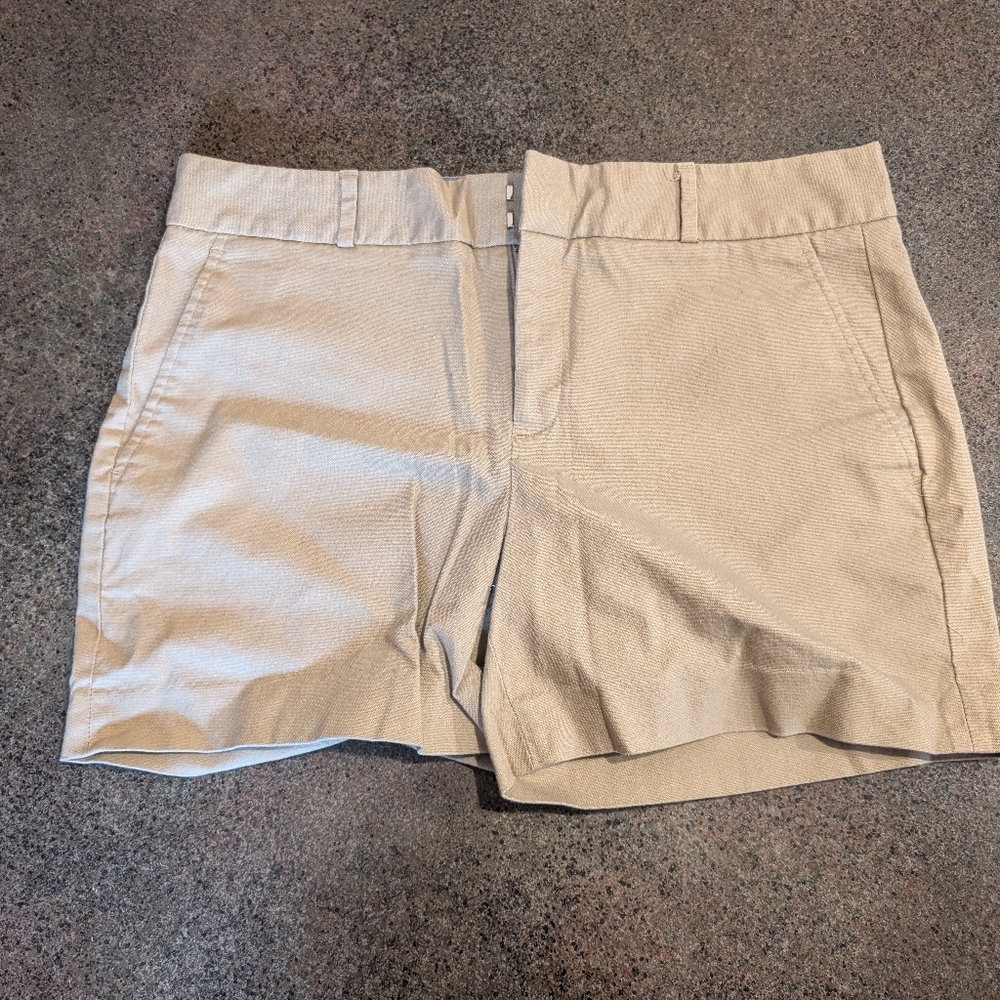 Banana Republic 5" Shorts NEW Mid Rise Straight Khaki Stretch NEW SZ 8
